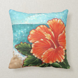 "Hibiskus durch den Strand" Throw-Kissen Kissen