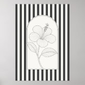 Hibiskus Elegante Blume Botanisch Poster (Vorne)