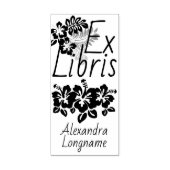 Hibiskus Ex Libris Buchzeichen Gummistempel (Prägung)