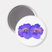Hibiskus Eyes - Blue Magnet (Vorderseite/Rückseite)
