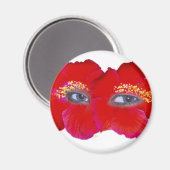 Hibiskus Face - Red Magnet (Vorderseite/Rückseite)