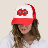 Hibiskus Face - Red Truckerkappe (Beispiel)