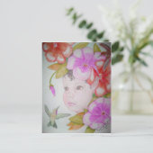 Hibiskus Fairy (2) Postkarte (Stehend Vorderseite)