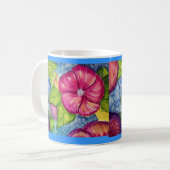 Hibiskus-Fantasie Kaffeetasse (Vorderseite Links)