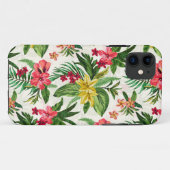 Hibiskus Farbenfrohe Blumenmuster Case-Mate iPhone Hülle (Rückseite (Horizontal))
