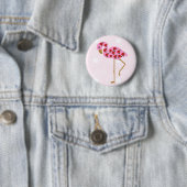 Hibiskus-Flamingoknopf Button (Beispiel)