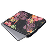 Hibiskus, Flamingos, tropisches Watercolor-Muster. Laptopschutzhülle (Vorne Knopf)