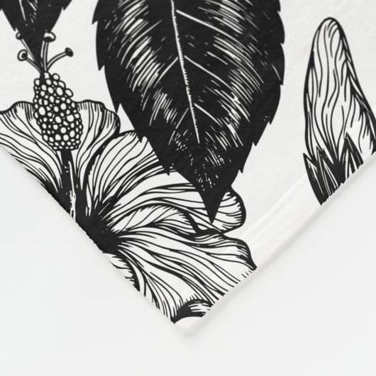 Hibiskus Fleecedecke (Ecke)