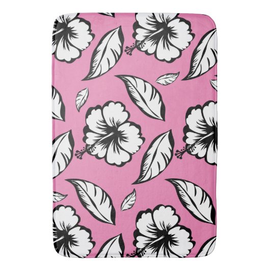 Hibiskus Floral Badematte (Vorderseite Vertikal)