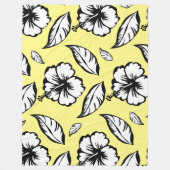 Hibiskus Floral Fleecedecke (Vorderseite)