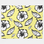 Hibiskus Floral Fleecedecke (Vorderseite (Horizontal))