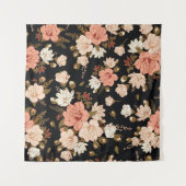 Hibiskus Floral: Nahtloses Muster Wandteppich (Vorderseite (Horizontal))