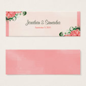 Hibiskus Floral Pink Gastgeschenk Hochzeit Gefalle (Vorne & Hinten)