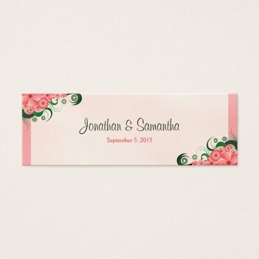 Hibiskus Floral Pink Gastgeschenk Hochzeit Gefalle (Vorderseite)