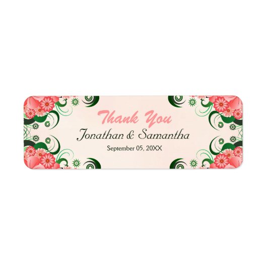 Hibiskus Floral Pink Gastgeschenk Hochzeit Gefalle (Vorne)