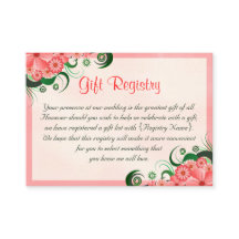 Hibiskus Floral Pink Wedding Gift Registry