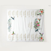 Hibiskus floral Step & Repeat Bautizo Hintergrund Wandteppich (Vorderseite (Horizontal))