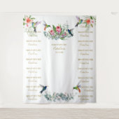 Hibiskus floral Step & Repeat Bautizo Hintergrund Wandteppich (Vorderseite)