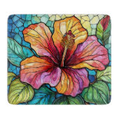 Hibiskus für gestufte Glaskunst Schneidebrett (Vorderseite)