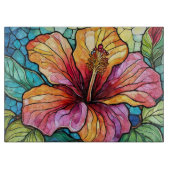 Hibiskus für gestufte Glaskunst Schneidebrett (Vorderseite)