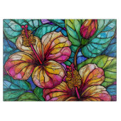 Hibiskus für gestufte Glaskunst Schneidebrett (Vorderseite)