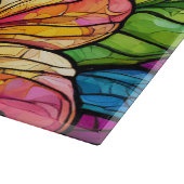 Hibiskus für gestufte Glaskunst Schneidebrett (Ecke)