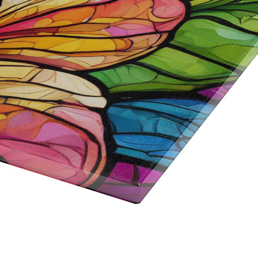Hibiskus für gestufte Glaskunst Schneidebrett (Ecke)