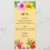 Hibiskus für tropische Destination gelb Menükarte (Vorderseite)