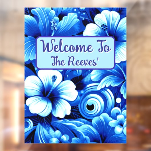 Hibiskus für tropische hawaiianische Blume Persona Fensteraufkleber (Blatt 2)