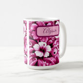 Hibiskus für tropische hawaiianische Blume Persona Kaffeetasse (VorderseiteRechts)