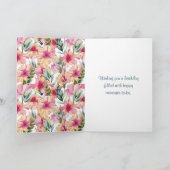 Hibiskus Garden zum 51. Geburtstag Karte (Innenseite)