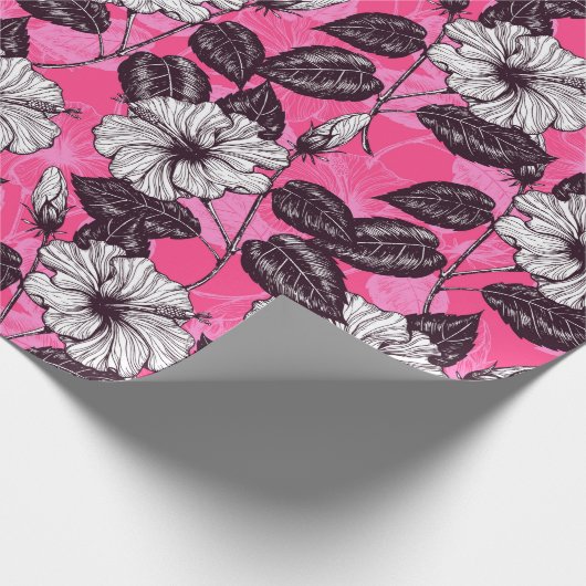 Hibiskus Garten 2 Geschenkpapier (Ecke)