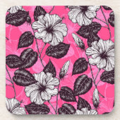 Hibiskus Garten 2 Getränkeuntersetzer (Vorderseite)