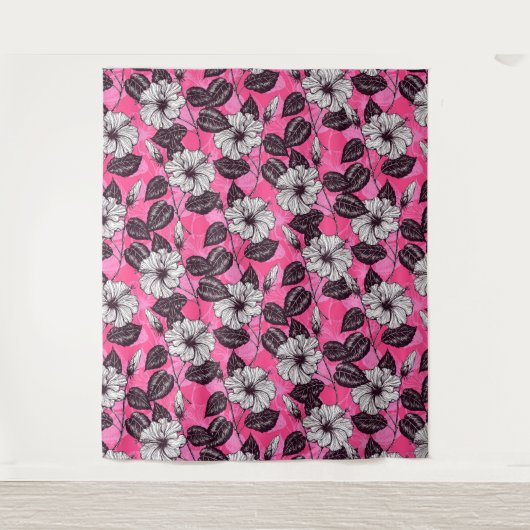 Hibiskus Garten 2 Wandteppich (Vorderseite)