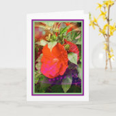 Hibiskus Geburtstagskarte Karte (Gelbe Blume)