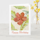 Hibiskus Geburtstagskarte Karte (Gelbe Blume)