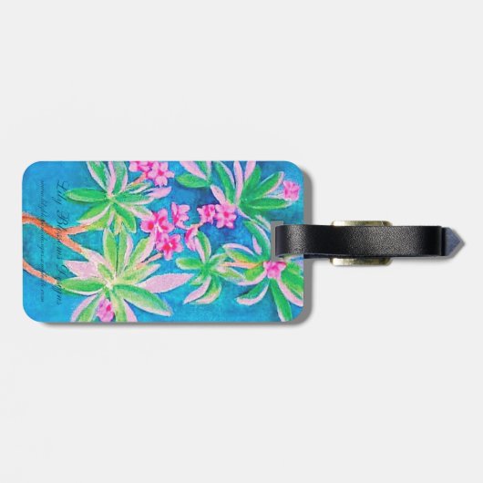 Hibiskus Gepäckanhänger (Rückseite horizontal)