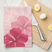 Hibiskus Geschirrtuch (Viertel Falte)