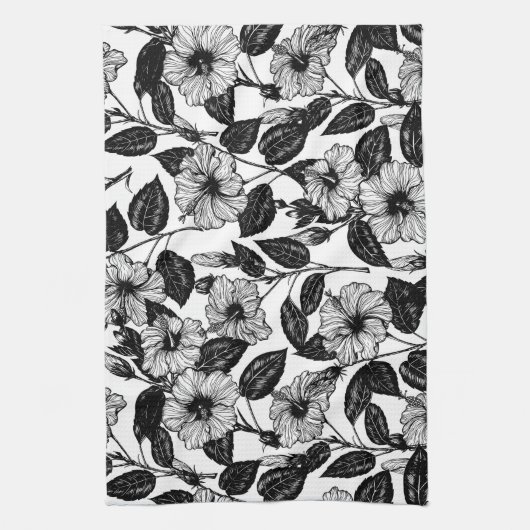 Hibiskus Geschirrtuch (Vertikal)