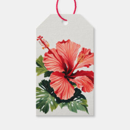 Hibiskus Gift Favor Tag Geschenkanhänger