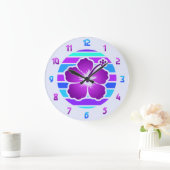 Hibiskus Große Wanduhr (Zuhause)