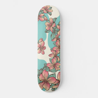 Hibiskus hawaiian Blume aqua aquamarin tropische Skateboard