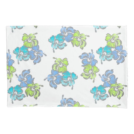 Hibiskus Hawaiian Floral Reversible Kissenbezug (Vorderseite)