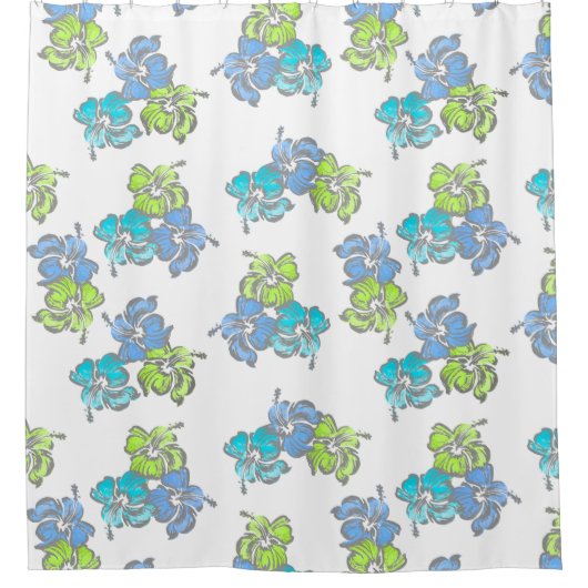 Hibiskus Hawaiian Tropical Duschvorhang (Vorderseite)