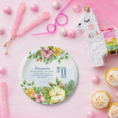 Hibiskus Hawaiian Tropical Floral Abschluss Pappteller (Party)