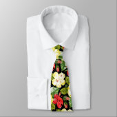 Hibiskus Hawaiian Tropical Floral Krawatte (Gebunden)