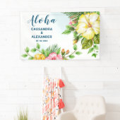 Hibiskus Hawaiian Tropical Floral Wedding Hintergr Banner (Insitu)