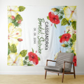 Hibiskus Hawaiian Tropical Floral Wedding Hintergr Wandteppich (Beispiel (Horizontal))