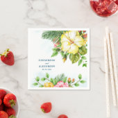 Hibiskus Hawaiian Tropical Floral Wedding Serviette (Beispiel)