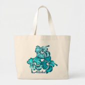 Hibiskus Hawaiian Tropical Jumbo Stoffbeutel (Vorne)